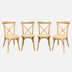 Set 4 sedie da bistrot vintage in legno