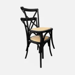 Set 4 sedie da bistrot vintage in legno