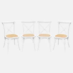 Set 4 sedie da bistrot vintage in legno