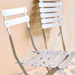 sweeek Set 2 sedie da giardino bistrot pieghevole in metallo