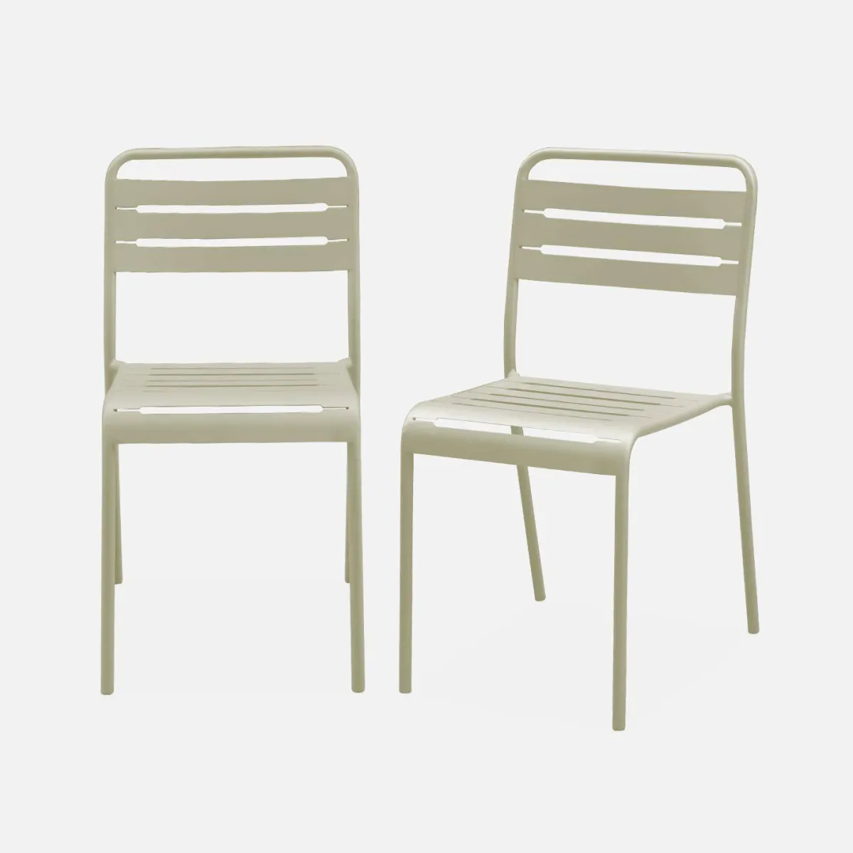sweeek Set 2 sedie da giardino bistrot in acciaio