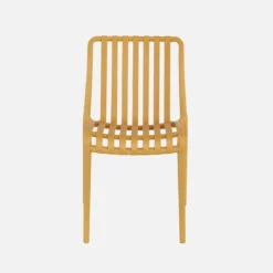 Set 4 sedie da giardino impilabili in plastica