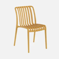 Set 4 sedie da giardino impilabili in plastica