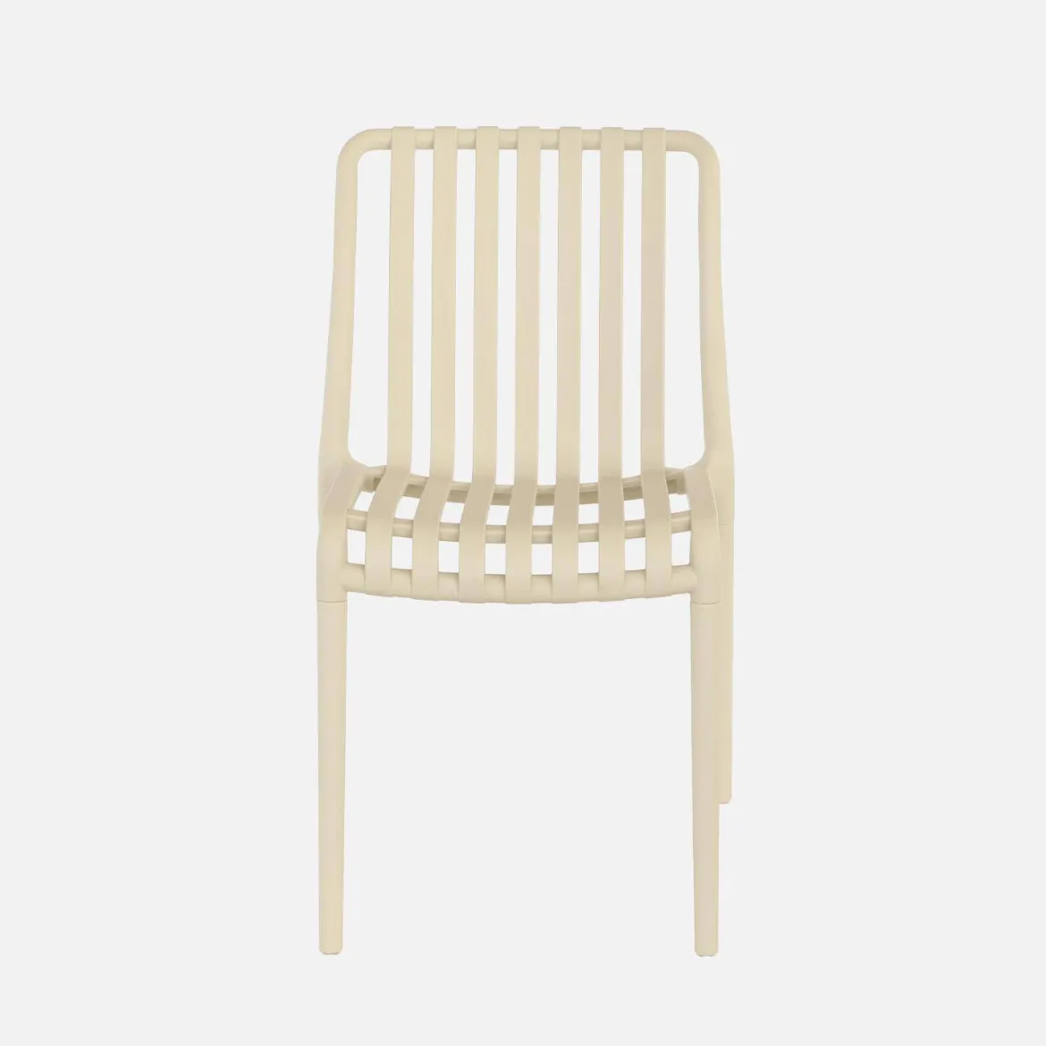 Set 4 sedie da giardino impilabili in plastica