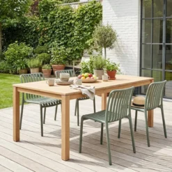 sweeek Set 4 sedie da giardino impilabili in plastica
