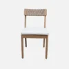 sweeek Set 4 sedie da giardino in acacia e corda