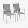 sweeek Set 2 sedie da giardino in alluminio e textilene
