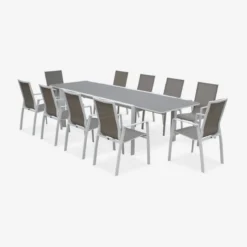 sweeek Set 2 sedie da giardino in alluminio e textilene