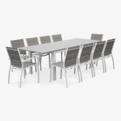 sweeek Set 2 sedie da giardino in alluminio e textilene
