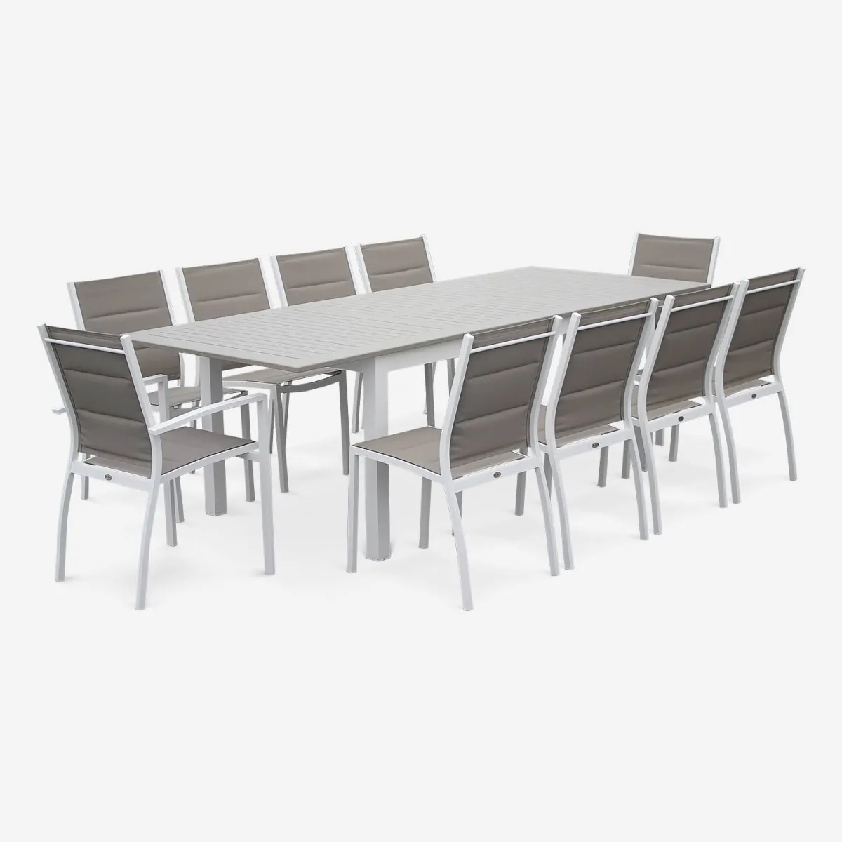 sweeek Set 2 sedie da giardino in alluminio e textilene