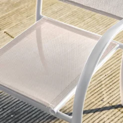 sweeek Set 4 sedie da giardino in alluminio e textilene