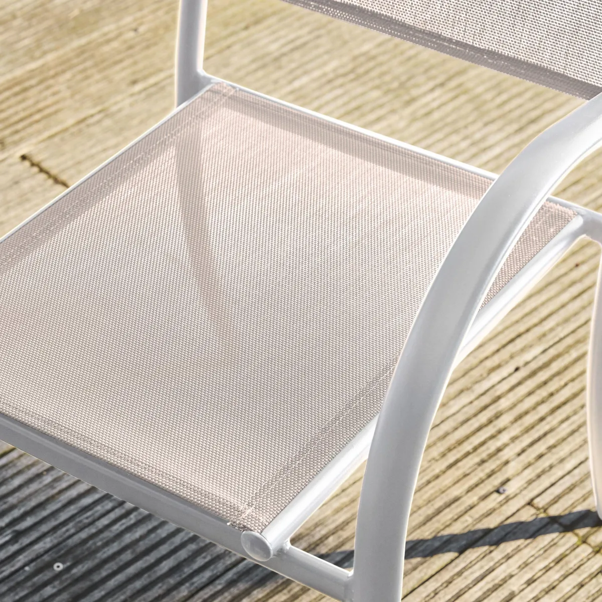 sweeek Set 4 sedie da giardino in alluminio e textilene