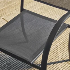 sweeek Set 2 sedie da giardino in alluminio e textilene