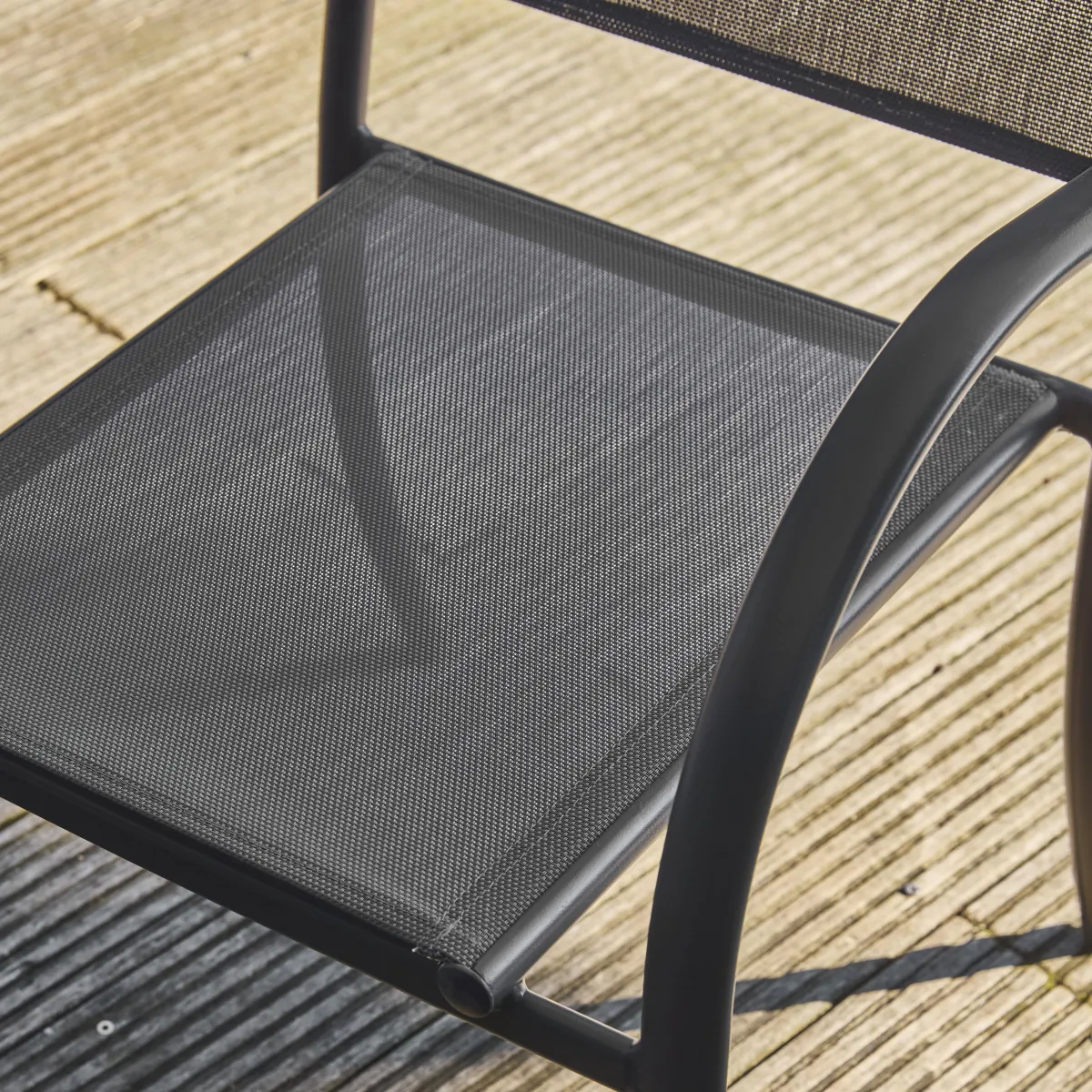 sweeek Set 2 sedie da giardino in alluminio e textilene