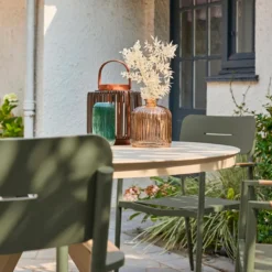 sweeek Set 4 sedie da giardino in alluminio e textilene