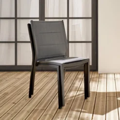 sweeek Set 2 sedie da giardino moderne in alluminio e textilene