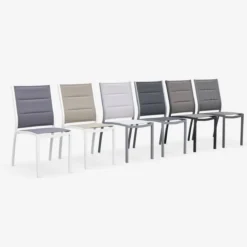 sweeek Set 2 sedie da giardino moderne in alluminio e textilene