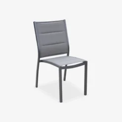 sweeek Set 2 sedie da giardino moderne in alluminio e textilene