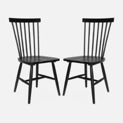 sweeek Set 2 sedie da pranzo in legno, impilabili stile vintage