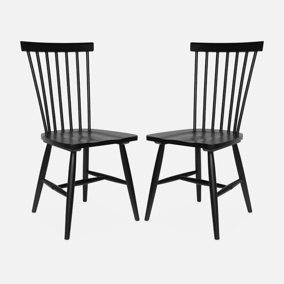 sweeek Set 2 sedie da pranzo in legno, impilabili stile vintage