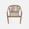 sweeek Set 2 sedie impilabili in legno e corda