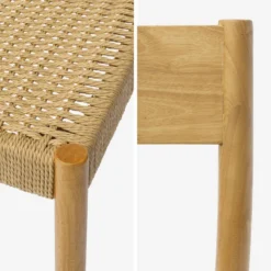 sweeek Set 2 sedie in legno e corda