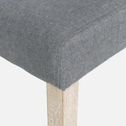 sweeek Set 4 sedie in tessuto con gambe in legno
