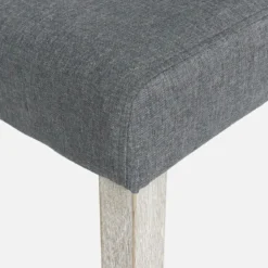 Set 4 sedie in tessuto con gambe in legno