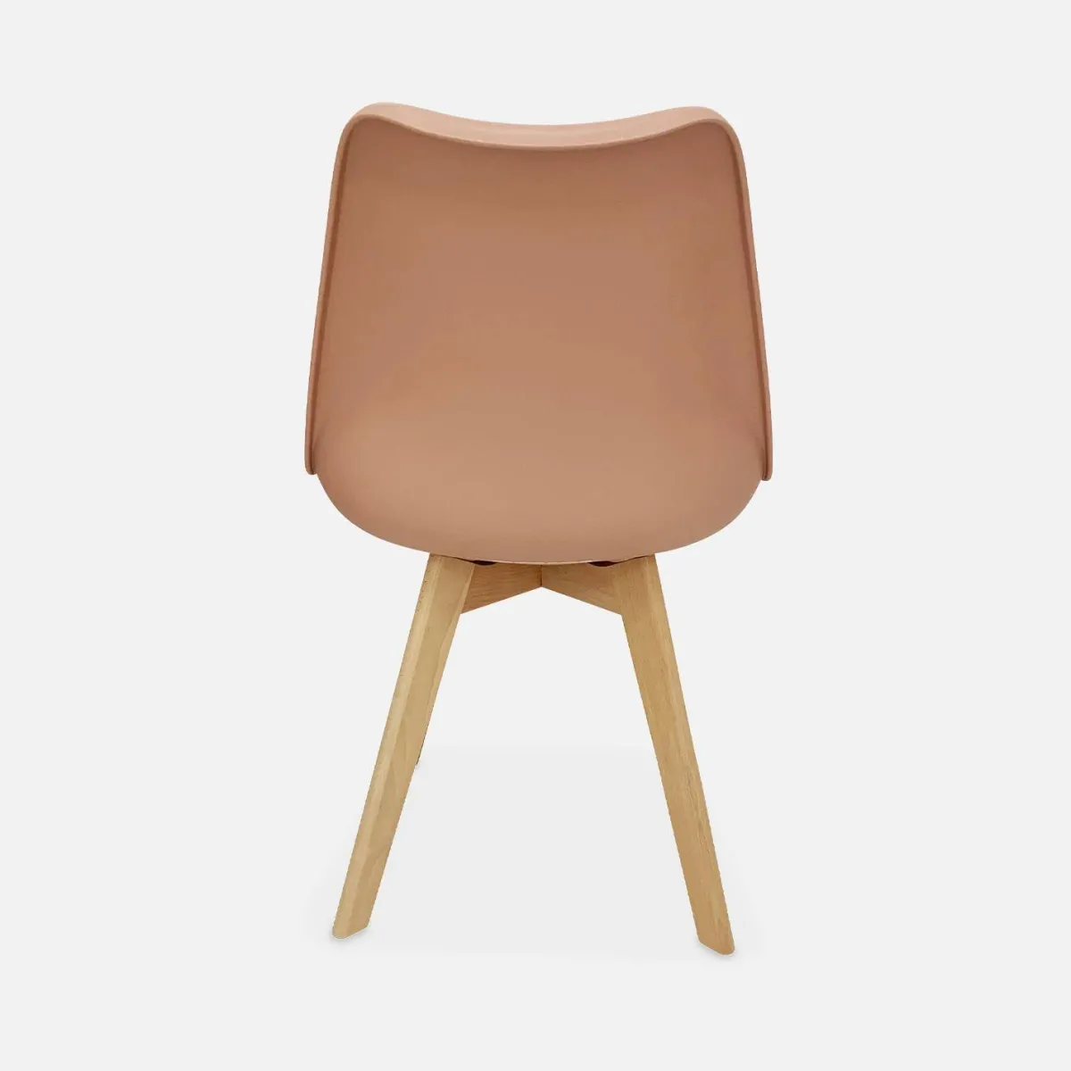 sweeek Set 4 sedie scandinave imbottite con gambe in legno