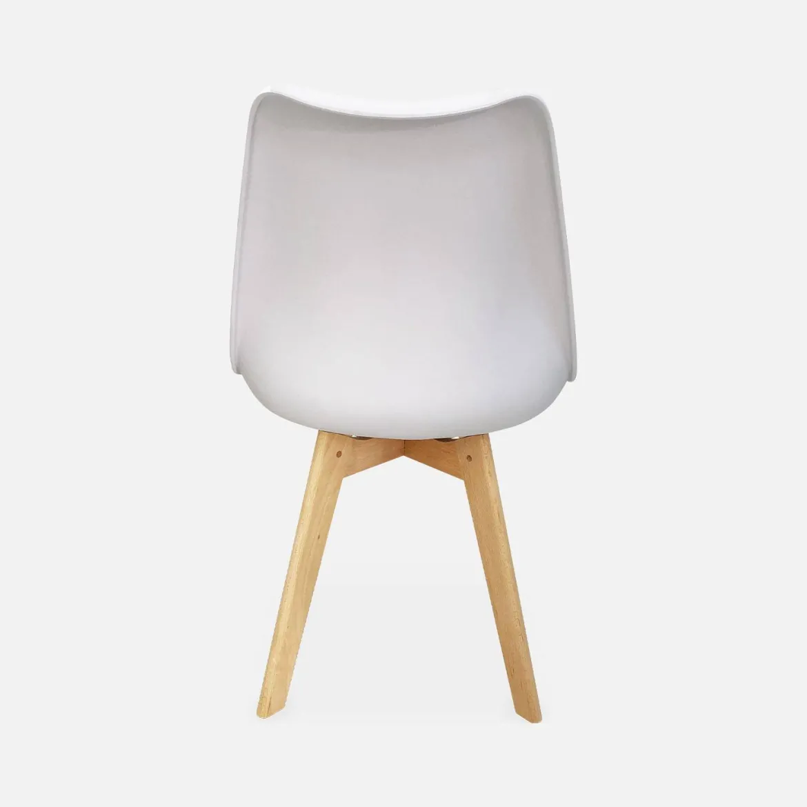 Set 6 sedie scandinave imbottite con gambe in legno