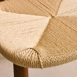 sweeek Set 2 sedie scandinave legno hevea seduta in corda