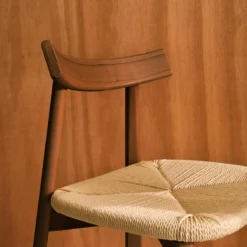 sweeek Set 2 sedie scandinave legno hevea seduta in corda