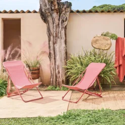 sweeek Set 2 sedie sdraio pieghevoli