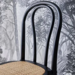 sweeek Set 2 sedie vintage in legno e rattan