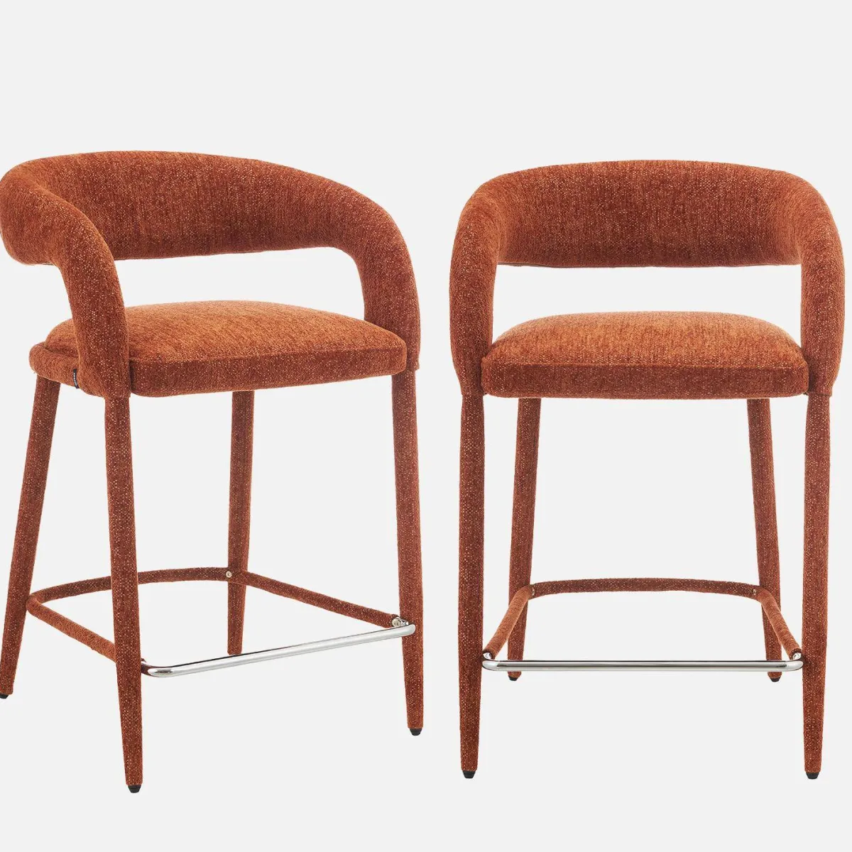 sweeek Set 2 sgabelli da bar contemporaneo in tessuto