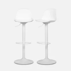 sweeek Set 2 sgabelli da bar in similpelle regolabili