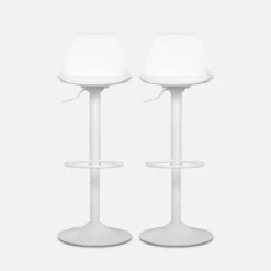 sweeek Set 2 sgabelli da bar in similpelle regolabili