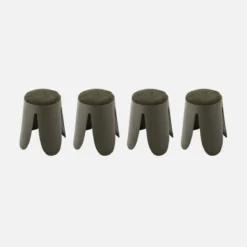 Set 4 sgabelli impilabili in bouclé