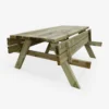 sweeek Set 4 tavoli da picnic in legno con 6 posti