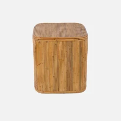 sweeek Set 2 tavolini da salotto, comodini con vano, in rattan naturale