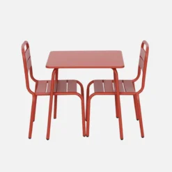 sweeek Set tavolino in metallo per bambini e 2 sedie