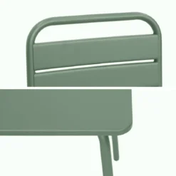 Set tavolino in metallo per bambini e 2 sedie