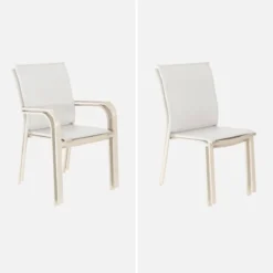 Set tavolo allungabile in alluminio con 10 sedie