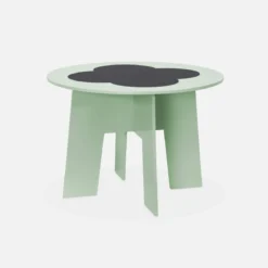 sweeek Set tavolo con ardesia e 4 sedie contenitore per bambini