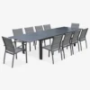 sweeek Set tavolo da giardino allungabile con 10 sedie