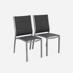sweeek Set tavolo da giardino allungabile in alluminio con 6 sedie