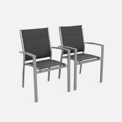 sweeek Set tavolo da giardino allungabile in alluminio con 6 sedie