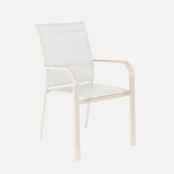 sweeek Set tavolo da giardino allungabile in alluminio con 6 sedie