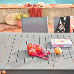 sweeek Set tavolo da giardino allungabile in alluminio con 8 sedie