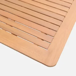 Set tavolo da giardino allungabile in legno di eucalipto con 6 sedie